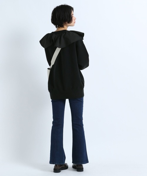 eL（エル）の「【eL】12G Frillcollar Pullover/271290（Tシャツ/カットソー・レディース・ブラック/グレー/ブルー・FREE）」の12枚目の写真