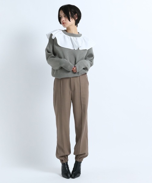 eL（エル）の「【eL】12G Frillcollar Pullover/271290（Tシャツ/カットソー・レディース・ブラック/グレー/ブルー・FREE）」の18枚目の写真