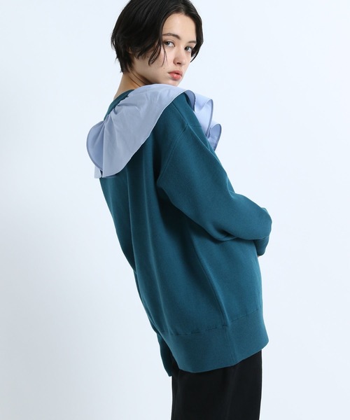 eL（エル）の「【eL】12G Frillcollar Pullover/271290（Tシャツ/カットソー・レディース・ブラック/グレー/ブルー・FREE）」の19枚目の写真