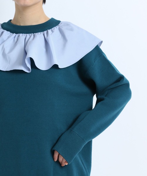 eL（エル）の「【eL】12G Frillcollar Pullover/271290（Tシャツ/カットソー・レディース・ブラック/グレー/ブルー・FREE）」の20枚目の写真