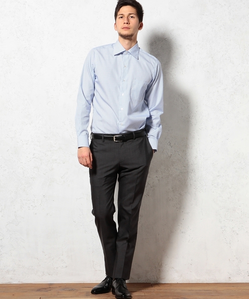 green label relaxing(グリーンレーベルリラクシング)の「E/IRON LON/ST WD シャツ◆(シャツ/ブラウス・メンズ・コバルトブルー/ライトグレー・41cm/37cm/39cm/40cm/38cm/42cm/43cm)」の6枚目の写真
