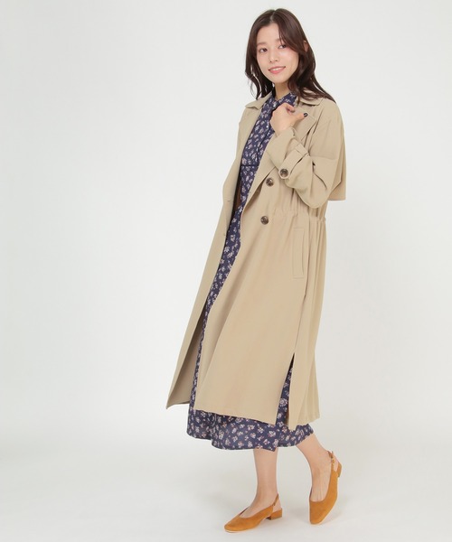 ikka（イッカ）の「花粉リリースゆるトレンチ（トレンチコート・レディース・ベージュ/ネイビー/カーキオリーブ・S/M/L）」の20枚目の写真