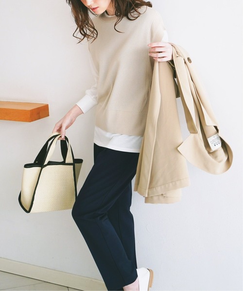 ikka（イッカ）の「花粉リリースゆるトレンチ（トレンチコート・レディース・ベージュ/ネイビー/カーキオリーブ・S/M/L）」の10枚目の写真