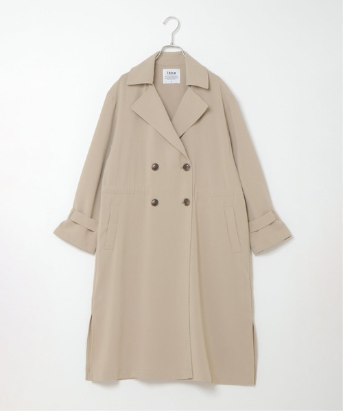 ikka（イッカ）の「花粉リリースゆるトレンチ（トレンチコート・レディース・ベージュ/ネイビー/カーキオリーブ・S/M/L）」の14枚目の写真