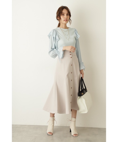 JILL STUART（ジルスチュアート）の「◆エミリオカットソー（Tシャツ/カットソー・レディース・ホワイト/パープル/ライトグリーン・FREE）」の4枚目の写真