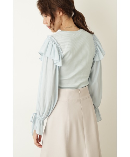 JILL STUART（ジルスチュアート）の「◆エミリオカットソー（Tシャツ/カットソー・レディース・ホワイト/パープル/ライトグリーン・FREE）」の21枚目の写真