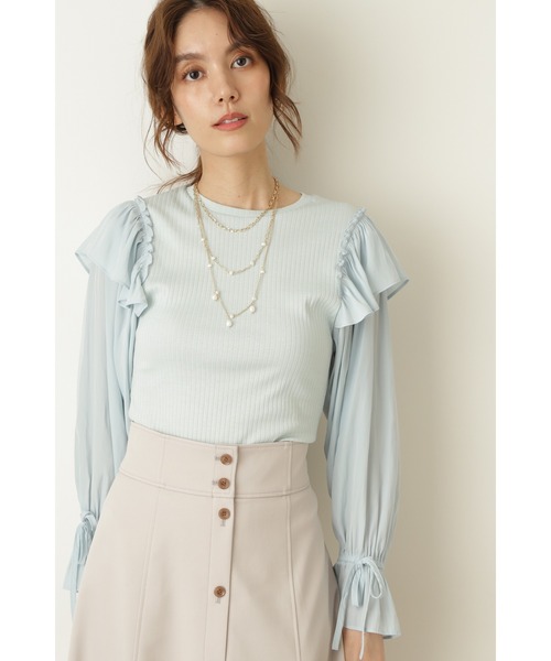 JILL STUART（ジルスチュアート）の「◆エミリオカットソー（Tシャツ/カットソー・レディース・ホワイト/パープル/ライトグリーン・FREE）」の11枚目の写真