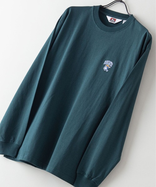 BEN DAVIS(ベンデイビス)の「【BEN DAVIS/ベンデイビス】ワンポイントロゴ刺繍ロンT(Tシャツ/カットソー・メンズ・ホワイト/ダークグリーン/ネイビー/マスタード・SMALL/MEDIUM/LARGE/X-LARGE)」の4枚目の写真
