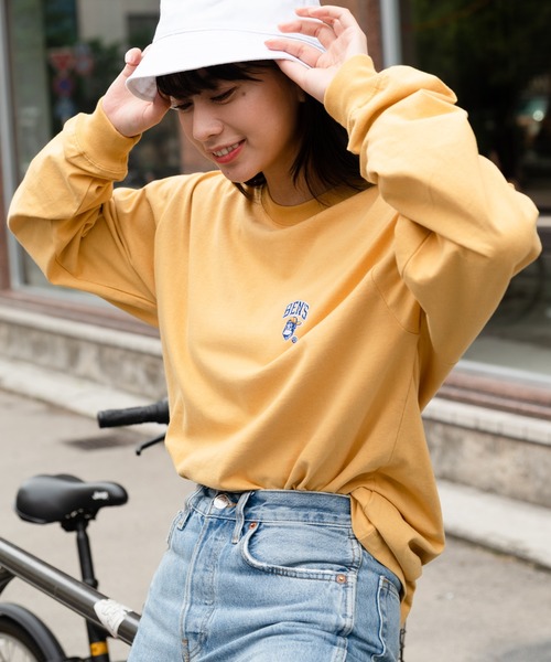BEN DAVIS(ベンデイビス)の「【BEN DAVIS/ベンデイビス】ワンポイントロゴ刺繍ロンT(Tシャツ/カットソー・メンズ・ホワイト/ダークグリーン/ネイビー/マスタード・SMALL/MEDIUM/LARGE/X-LARGE)」の19枚目の写真