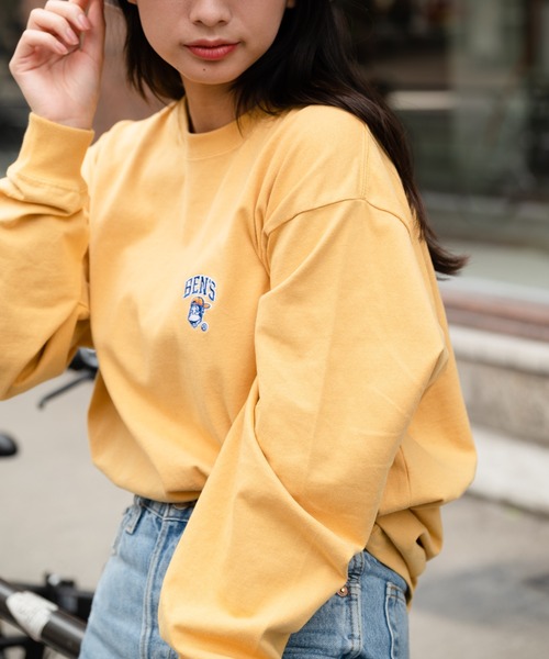 BEN DAVIS(ベンデイビス)の「【BEN DAVIS/ベンデイビス】ワンポイントロゴ刺繍ロンT(Tシャツ/カットソー・メンズ・ホワイト/ダークグリーン/ネイビー/マスタード・SMALL/MEDIUM/LARGE/X-LARGE)」の17枚目の写真