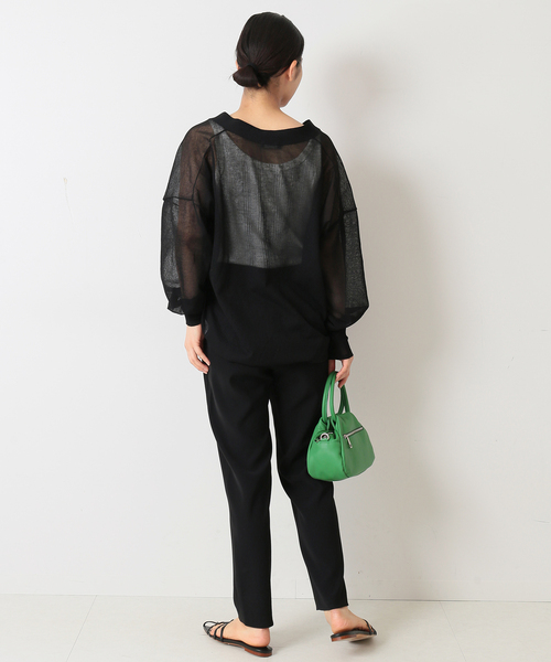 journal standard L'essage(ジャーナルスタンダードレサージュ)の「COSOシースルーカーディガン◆(カーディガン/ボレロ・レディース・ブラック/オレンジ/ナチュラル・FREE)」の7枚目の写真