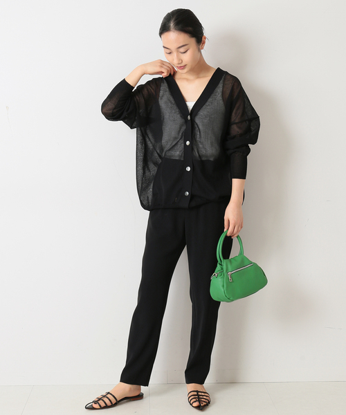 journal standard L'essage(ジャーナルスタンダードレサージュ)の「COSOシースルーカーディガン◆(カーディガン/ボレロ・レディース・ブラック/オレンジ/ナチュラル・FREE)」の9枚目の写真