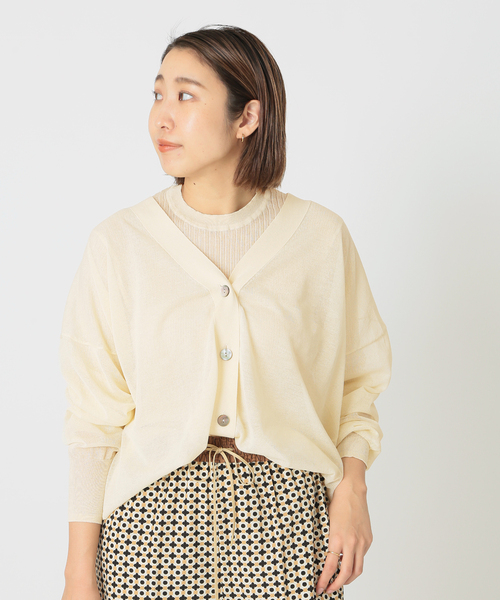 journal standard L'essage(ジャーナルスタンダードレサージュ)の「COSOシースルーカーディガン◆(カーディガン/ボレロ・レディース・ブラック/オレンジ/ナチュラル・FREE)」の15枚目の写真