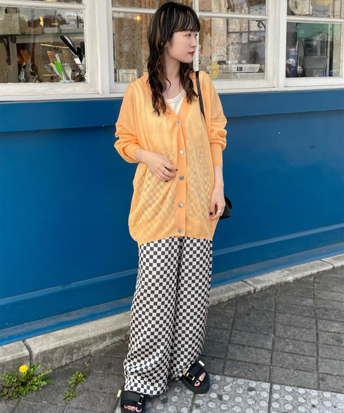 journal standard L'essage(ジャーナルスタンダードレサージュ)の「COSOシースルーカーディガン◆(カーディガン/ボレロ・レディース・ブラック/オレンジ/ナチュラル・FREE)」の17枚目の写真
