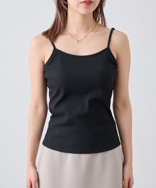 COLONY 2139(コロニートゥーワンスリーナイン)の「カップ付リブバックオープンキャミソール(キャミソール・レディース・ブラック/アイボリー/モカ・S/M/L)」の20枚目の写真