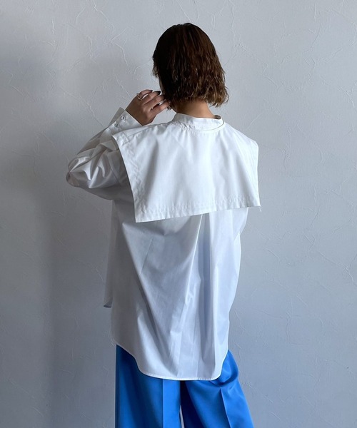 PAGEBOY(ページボーイ)の「セーラーカラー2WAYシャツ(シャツ/ブラウス・レディース・ブラック/オフホワイト・FREE)」の4枚目の写真