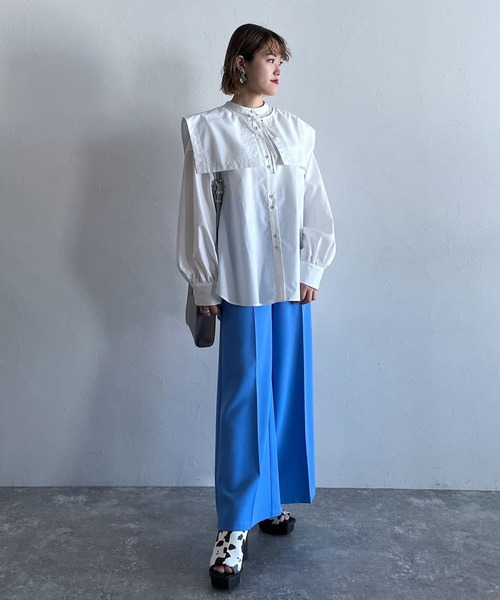 PAGEBOY(ページボーイ)の「セーラーカラー2WAYシャツ(シャツ/ブラウス・レディース・ブラック/オフホワイト・FREE)」の5枚目の写真