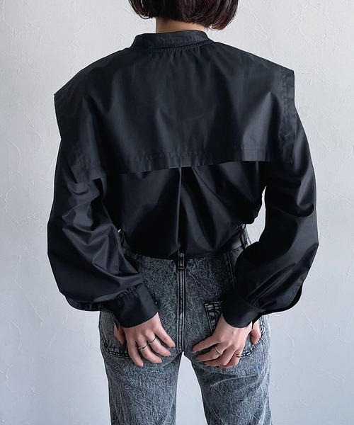 PAGEBOY(ページボーイ)の「セーラーカラー2WAYシャツ(シャツ/ブラウス・レディース・ブラック/オフホワイト・FREE)」の9枚目の写真