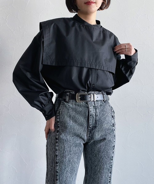 PAGEBOY(ページボーイ)の「セーラーカラー2WAYシャツ(シャツ/ブラウス・レディース・ブラック/オフホワイト・FREE)」の11枚目の写真