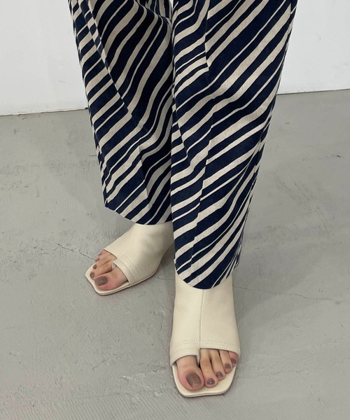 CAPRICIEUX LE'MAGE(カプリシューレマージュ)の「バイアスストライプイージーパンツ(その他パンツ・レディース・ネイビー/ブラウン・FREE)」の16枚目の写真
