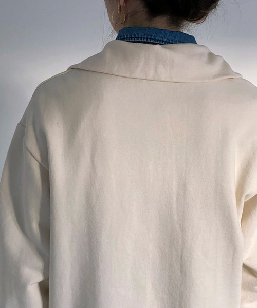 ottilie（オティーリエ）の「ハーフジップスウェットプルオーバー（スウェット・レディース・アイボリー/チャコールグレー/グリーン・FREE）」の22枚目の写真