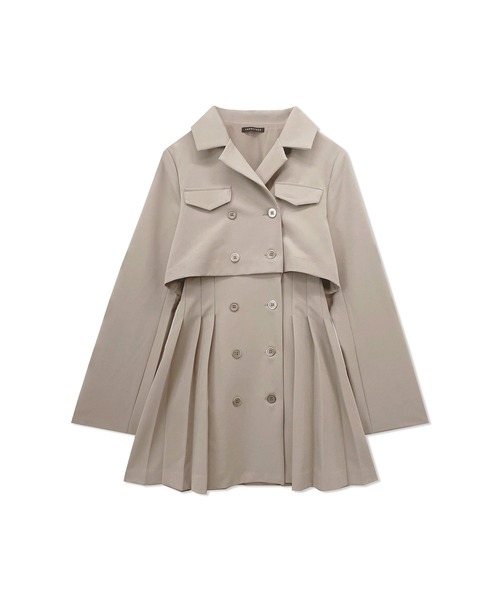 ANDGEEBEE（アンジービー）の「ジャケットプリーツワンピ（ワンピース・レディース・ベージュ/ブラック・MEDIUM）」の19枚目の写真