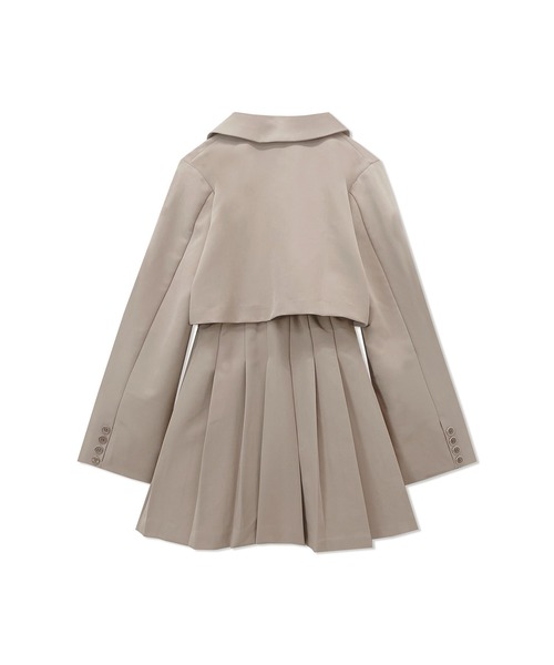 ANDGEEBEE（アンジービー）の「ジャケットプリーツワンピ（ワンピース・レディース・ベージュ/ブラック・MEDIUM）」の20枚目の写真