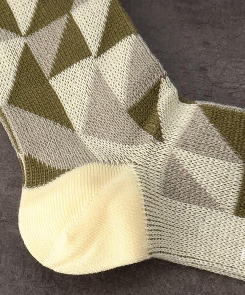 TAKEO KIKUCHI（タケオキクチ）の「◆ジオメトリック ジャカードソックス（ソックス/靴下・メンズ・ネイビー系4/オレンジ系その他5/イエロー系その他6・00）」の6枚目の写真