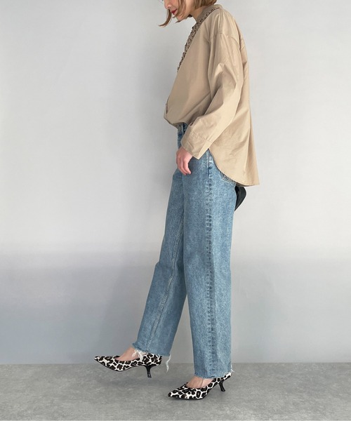 EVOL（イーボル）の「変形ヒールポインテッドパンプス（パンプス・レディース・ブラウン/グレー・M/L/S）」の11枚目の写真