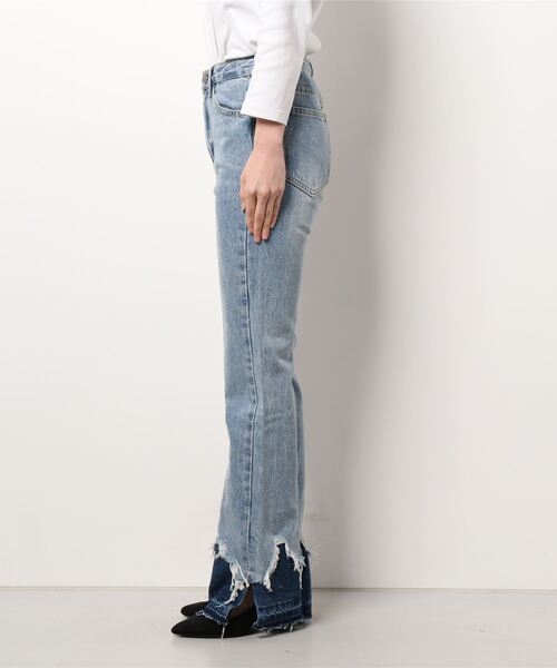 Narcissus(ナルシス)の「【Narcissus】バイカラーフリンジデニム(デニムパンツ・レディース・その他・FREE)」の6枚目の写真