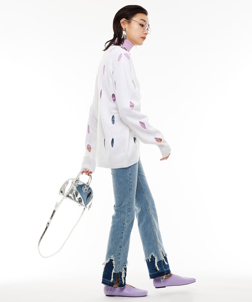 Narcissus(ナルシス)の「【Narcissus】バイカラーフリンジデニム(デニムパンツ・レディース・その他・FREE)」の9枚目の写真