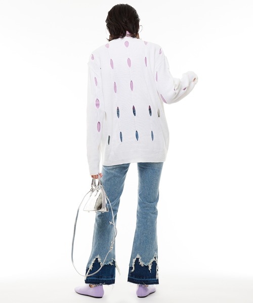 Narcissus(ナルシス)の「【Narcissus】バイカラーフリンジデニム(デニムパンツ・レディース・その他・FREE)」の7枚目の写真