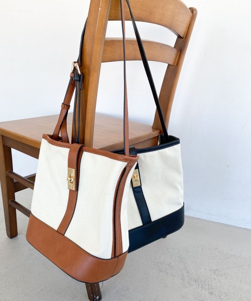 archives（アルシーヴ）の「捻り金具バッグ（ショルダーバッグ・レディース・ブラック/ブラウン・FREE）」の2枚目の写真