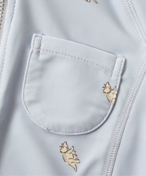 apres les cours（アプレレクール）の「バイカラー・総柄前開きラッシュガード_UVカット（ラッシュガード・キッズ・アイボリー/サックスブルー・90/140/130/110/120/100/80）」の16枚目の写真