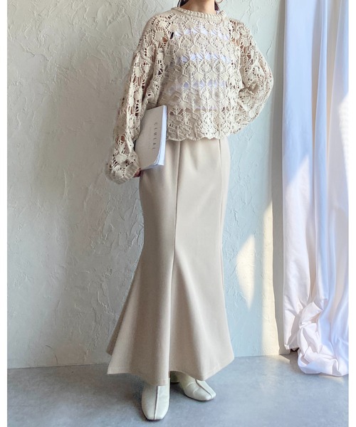お値下げ❣️TOSCA リブ編みフリル裾ボレロXS 肩リボンレースフリルインナー | outlet | axes femme online shop