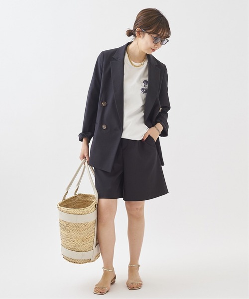 plage（プラージュ）の「Sandylinen混 Short SLAXパンツ◆（スラックス・レディース・ブラック/ウッド・36/38）」の3枚目の写真