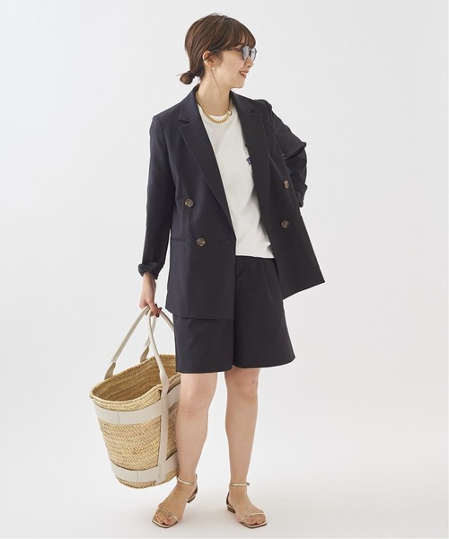 plage（プラージュ）の「Sandylinen混 Short SLAXパンツ◆（スラックス・レディース・ブラック/ウッド・36/38）」の4枚目の写真