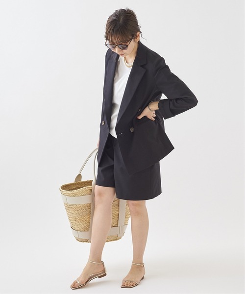 plage（プラージュ）の「Sandylinen混 Short SLAXパンツ◆（スラックス・レディース・ブラック/ウッド・36/38）」の5枚目の写真