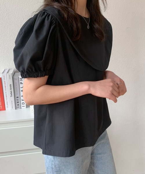 ABITOKYO（アビトーキョー）の「ケープデザインブラウス（シャツ/ブラウス・レディース・ブラック/オレンジ/ホワイト・M/L）」の15枚目の写真