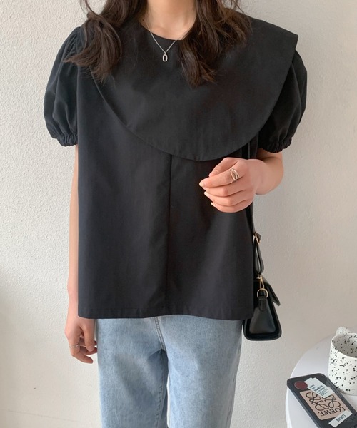 ABITOKYO（アビトーキョー）の「ケープデザインブラウス（シャツ/ブラウス・レディース・ブラック/オレンジ/ホワイト・M/L）」の19枚目の写真