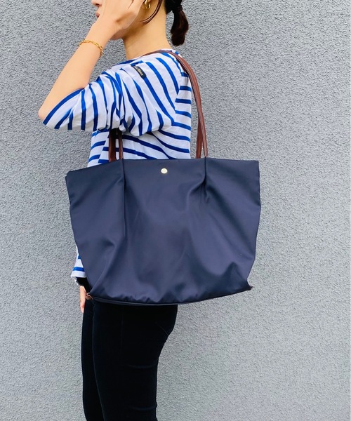 Legato Largo(レガートラルゴ)の「Legato Largo/レガートラルゴ / 肩楽(かたらく)PC収納 ナイロン トートバッグ / LH-L0001(トートバッグ・レディース・ベージュ/グレー/ブラック/ネイビー/ピンク/ライトブラウン・ONESIZE)」の21枚目の写真