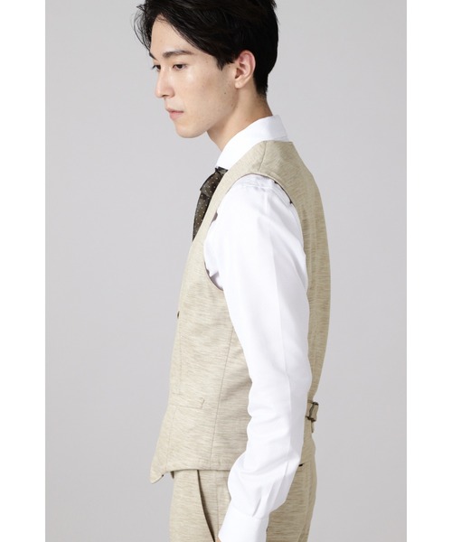 HIGH STREET（ハイストリート）の「HIGH STREET∴麻綿Wフェースジャージベスト（スーツベスト・メンズ・ベージュ・LL/L/M/S）」の13枚目の写真