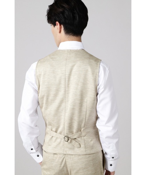HIGH STREET（ハイストリート）の「HIGH STREET∴麻綿Wフェースジャージベスト（スーツベスト・メンズ・ベージュ・LL/L/M/S）」の12枚目の写真