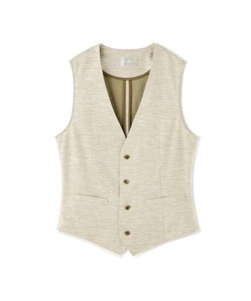 HIGH STREET（ハイストリート）の「HIGH STREET∴麻綿Wフェースジャージベスト（スーツベスト・メンズ・ベージュ・LL/L/M/S）」の8枚目の写真