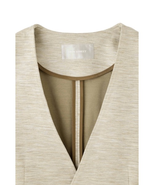 HIGH STREET（ハイストリート）の「HIGH STREET∴麻綿Wフェースジャージベスト（スーツベスト・メンズ・ベージュ・LL/L/M/S）」の7枚目の写真