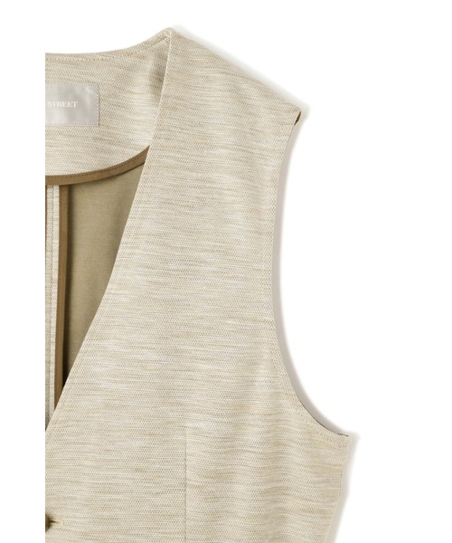 HIGH STREET（ハイストリート）の「HIGH STREET∴麻綿Wフェースジャージベスト（スーツベスト・メンズ・ベージュ・LL/L/M/S）」の6枚目の写真