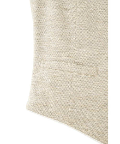 HIGH STREET（ハイストリート）の「HIGH STREET∴麻綿Wフェースジャージベスト（スーツベスト・メンズ・ベージュ・LL/L/M/S）」の5枚目の写真