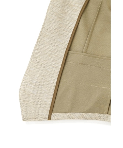 HIGH STREET（ハイストリート）の「HIGH STREET∴麻綿Wフェースジャージベスト（スーツベスト・メンズ・ベージュ・LL/L/M/S）」の4枚目の写真