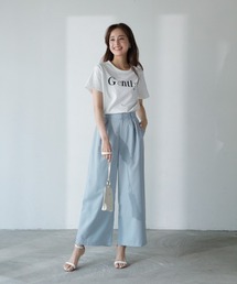 M.deux | 〈スタイルアップ効果が期待できる〉タックワイドパンツ(その他パンツ)