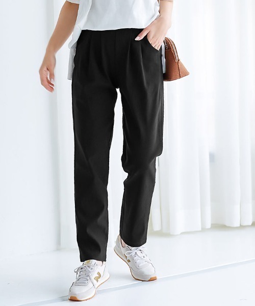 KOBE LETTUCE(コウベレタス)の「スーパーストレッチテーパードパンツ(その他パンツ・レディース・ベージュ/ネイビー/ブラック/オフホワイト/ピンク/チャコール・S/M/L/XL/S/S)」の3枚目の写真